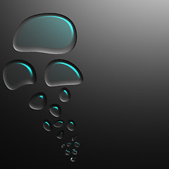 Image showing Black water droplet