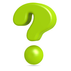 Image showing Green question mark