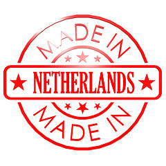 Image showing Made in Netherlands red seal