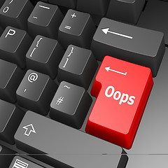 Image showing Oops key on computer keyboard