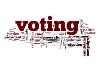 Image showing Voting word cloud