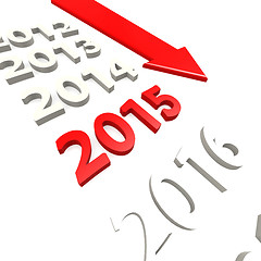 Image showing Arrow to year 2015