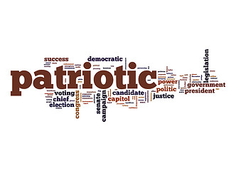 Image showing Patriotic word cloud