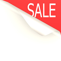 Image showing Sale word with white paper