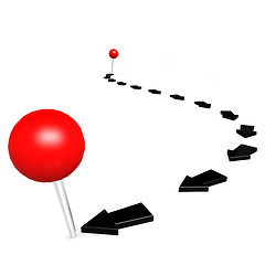 Image showing Round pin black path