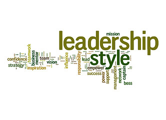 Image showing Leadership style word cloud