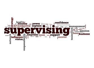 Image showing Supervising word cloud