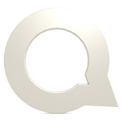 Image showing Speech bubble white round