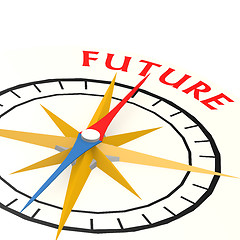 Image showing Compass with future word