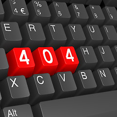 Image showing Red 404 keyboard