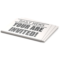 Image showing Newspaper you are invited