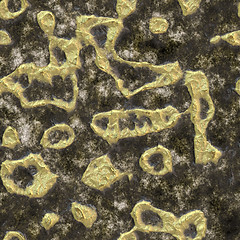 Image showing Glittering  golden ore chunks in rock -seamless