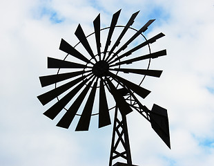 Image showing Windmill water tower