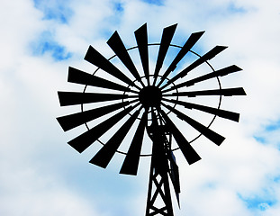 Image showing Windmill water tower