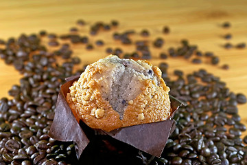 Image showing Muffin and coffee