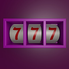 Image showing Gamble machine 777