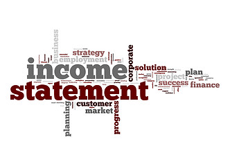 Image showing Income statement word cloud