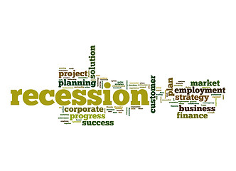 Image showing Recession word cloud