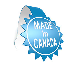 Image showing Blue label made in canada