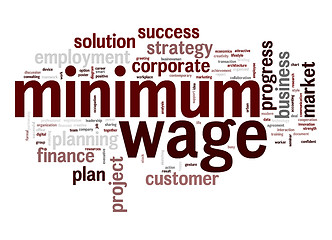 Image showing Minimum wage word cloud
