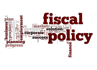 Image showing Fiscal policy word cloud