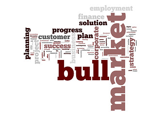 Image showing Bull market word cloud