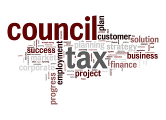 Image showing Council tax word cloud