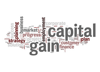 Image showing Capital gain word cloud