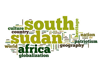 Image showing South Sudan word cloud