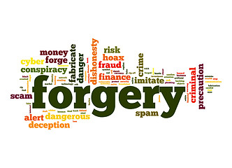 Image showing Forgery word cloud