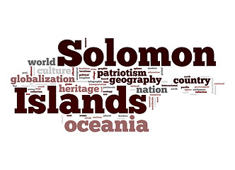 Image showing Solomon Islands word cloud