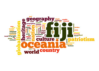 Image showing Fiji word cloud