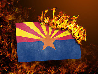 Image showing Flag burning - Arizona