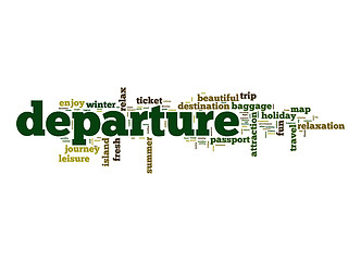 Image showing Departure word cloud