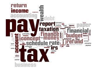 Image showing Pay tax word cloud