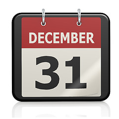 Image showing December 31, New Year eve calendar