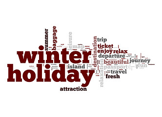 Image showing Winter holiday word cloud