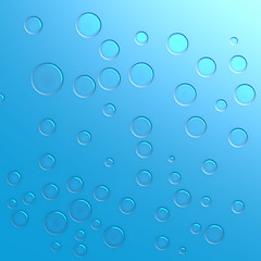 Image showing Blue water droplet