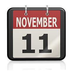 Image showing November 11, Veterans Day calendar
