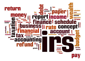 Image showing IRS word cloud