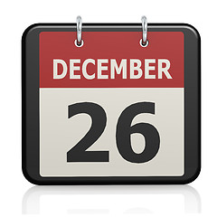 Image showing December 26, Boxing Day calendar