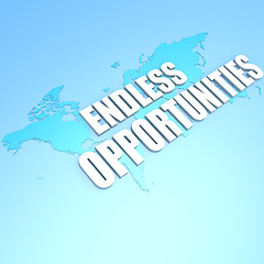 Image showing Endless opportunities world map