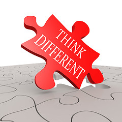 Image showing Think different puzzle