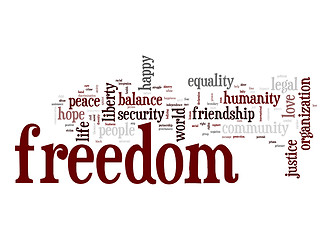 Image showing Freedom word cloud