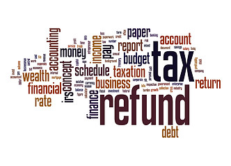 Image showing Tax refund word cloud