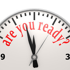 Image showing Are you ready clock