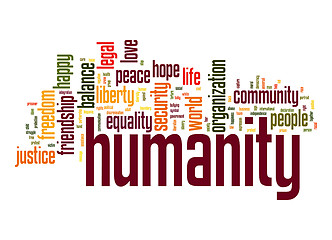 Image showing Humanity word cloud