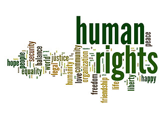 Image showing Human rights word cloud