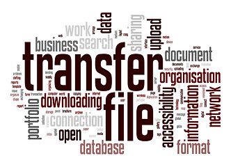 Image showing Transfer file word cloud