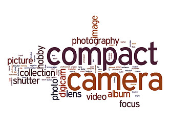 Image showing Compact camera word cloud